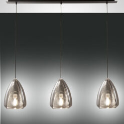 Κρεμαστό Φωτιστικό   Fabas Luce Britton 3X E27 Φιμέ     – 3673-48-126