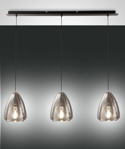 Κρεμαστό Φωτιστικό   Fabas Luce Britton 3X E27 Φιμέ     – 3673-48-126