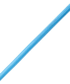 GloboStar® CABLITO 61559 Μοντέρνο Κρεμαστό Φωτιστικό Οροφής Μονόφωτο 1 x E27 Γαλάζιο Σιλικόνης Ανάρτηση με Υφασμάτινο Καλώδιο Φ4 x Υ110cm