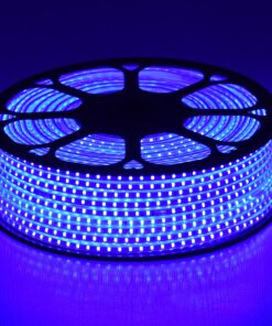 GloboStar® 70506 Slim Ταινία Μονής Σειράς Epistar LED SMD 2835 1m 12W/m 96LED/m 1572lm/m 120° DC 230V Αδιάβροχη IP68 Μπλε Dimmable