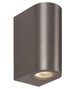 ΑΠΛΙΚΑ ΤΟΙΧΟΥ UP-DOWN ΟΒΑΛ GU10 IP54 ΓΡΑΦΙΤΗΣ EUROLAMP 145-82067