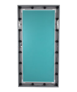 GloboStar® MAKEUP MIRROR-160×80-6 Μοντέρνος Καθρέπτης Μακιγιάζ με Πλαίσιο Φυσικού Ξύλου με Διακόπτη On/Off 20 x E27 AC220-240V – Μ80 x Π7 x Υ160cm – Γκρι Ανθρακί