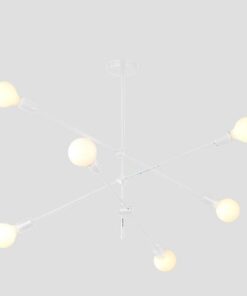 ΦΩΤΙΣΤΙΚΟ ΚΡΕΜΑΣΤΟ 6xΕ27 ΛΕΥΚΟ EUROLAMP 144-23003