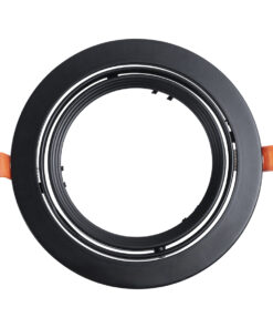 GloboStar® VITA 77851 Χωνευτό Κινούμενο Στρογγυλό Σποτ Οροφής για Λάμπα AR111 – IP20 – Χυτό Αλουμίνιο – Φ17 x Υ4.5cm – Μαύρο – 5 Χρόνια Εγγύηση