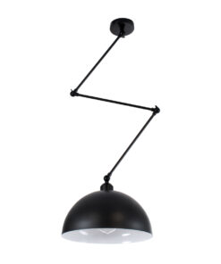 GloboStar® LOTUS 00939 Μοντέρνο Φωτιστικό Οροφής Μονόφωτο Μαύρο Ματ Μεταλλικό Καμπάνα Φ30 x Y21cm