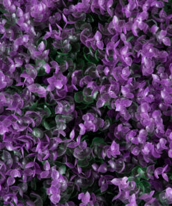 GloboStar® 78522 Artificial – Συνθετικό Τεχνητό Διακοσμητικό Φυτό Θάμνος Πυξάρι Πράσινο – Μωβ Φ46cm