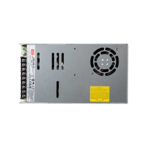 GloboStar® LRS-450-12 90786 MEANWELL Ρυθμιζόμενο Μεταλλικό Τροφοδοτικό PELV για Προϊόντα LED 450W 37.5A – AC 220-240V σε DC 12V – Ρυθμιζόμενο από 10.2VDC έως 13.8VDC – IP20 Μ22.5 x Π12.4 x Υ3.5cm – 3 Χρόνια Εγγύηση