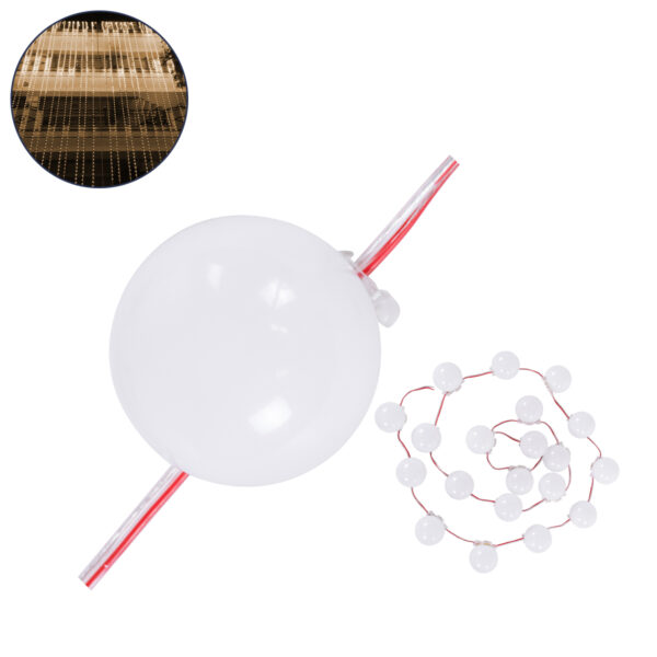 GloboStar® S-90138 Facade Module Chain String with 20 Spots – Αλυσίδα Γιρλάντα με 20 Σποτ LED SMD 3535 15W 20LED 20PIXEL 1200lm 240° DC 12V IP67 Θερμό Λευκό 2700K – Λευκό Σώμα – Μ200 x Π5 x Υ5cm
