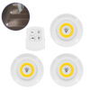 GloboStar® 79045 Φωτιστικά Νυκτός Μπαταρίας LED COB 6W 600lm με Timer & Ασύρματο Χειριστήριο RF – ΣΕΤ 3 Τεμαχίων Θερμό Λευκό 3000K