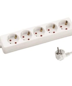 ΠΟΛΥΠΡΙΖΟ 5 ΘΕΣΕΩΝ ΜΕ ΚΑΛΩΔΙΟ 3X1,5mm 3m ΜΕ ΠΡΟΣΤΑΣΙΑ ΕΠΑΦΩΝ EUROLAMP 147-62222