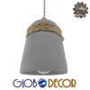 GloboStar® ETESIAN 01319 Μοντέρνο Industrial Κρεμαστό Φωτιστικό Οροφής Μονόφωτο Γκρι Τσιμέντο Καμπάνα Φ18 x Y26cm