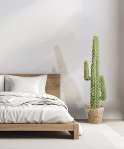 GloboStar® Artificial Garden SANTORINI 20573 Διακοσμητικό Πλεκτό Κασπώ Γλάστρα – Flower Pot Μπεζ με Λευκό Φ26 x Υ28cm