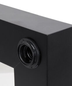 GloboStar® MAKEUP MIRROR-160×80-5 Μοντέρνος Καθρέπτης Μακιγιάζ με Πλαίσιο Φυσικού Ξύλου με Διακόπτη On/Off 20 x E27 AC220-240V – Μ80 x Π7 x Υ160cm – Μαύρος Έβενος