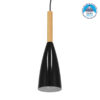 GloboStar® DILLON 00877 Μοντέρνο Κρεμαστό Φωτιστικό Οροφής Μονόφωτο 1 x E27 Μαύρο Μεταλλικό Καμπάνα Φ11 x Υ36cm
