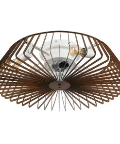 ΑΝΕΜΙΣΤΗΡΑΣ ΠΛΑΦΟΝΙΕΡΑ ΟΡΟΦΗΣ Φ63 ΚΑΦΕ 4xE27 ΜΕ ΚΟΝΤΡΟΛ 20W DC ΜΟΤΕΡ EUROLAMP – 300-25051