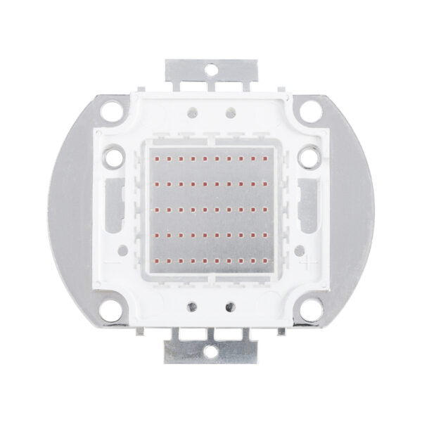 GloboStar® 73768 Υψηλής Ισχύος LED COB BRIDGELUX 50W 2500lm DC 20-24V - Μ5.6 x Π5.2 x Υ0.6cm - Κόκκινο - 2 Χρόνια Εγγύηση