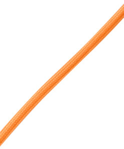 GloboStar® CABLITO 61554 Μοντέρνο Κρεμαστό Φωτιστικό Οροφής Μονόφωτο 1 x E27 Πορτοκαλί Σιλικόνης Ανάρτηση με Υφασμάτινο Καλώδιο Φ4 x Υ110cm