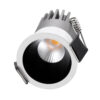 GloboStar® MICRO-S 60235 Χωνευτό LED Spot Downlight TrimLess Φ4cm 5W 625lm 38° AC 220-240V IP20 Φ4 x Υ5.9cm – Στρόγγυλο – Λευκό με Μαύρο Κάτοπτρο – Θερμό Λευκό 2700K – Bridgelux COB – 5 Years Warranty