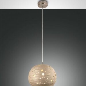 Κρεμαστό Φωτιστικό   Fabas Luce Corvara E27 Χακί     – 3531-40-348