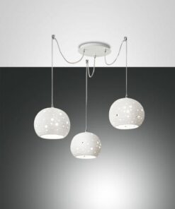 Κρεμαστό Φωτιστικό   Fabas Luce Corvara 3X E27 Λευκό     – 3531-47-102