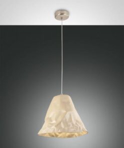 Κρεμαστό Φωτιστικό   Fabas Luce Crumple E27 Χακί     – 3535-40-348