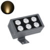 GloboStar® FLOOD-DANY 90375 Προβολέας Wall Washer για Φωτισμό Κτιρίων LED 24W 2160lm 5° DC 24V Αδιάβροχο IP65 L16 x W9.5 x H7.5cm Θερμό Λευκό 3000K – Γκρι Ανθρακί – 3 Years Warranty