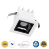 GloboStar® LUMINAR SUPERIOR 60315 Χωνευτό LED Spot Downlight TrimLess 2W 270lm 36° AC 220-240V IP20 Μ4.3 x Π4.3 x Υ4.5cm – Λευκό με Μαύρο Κάτοπτρο – Θερμό Λευκό 2700K – Bridgelux High Lumen Chip Gen2 – TÜV Certified Driver – 5 Years Warranty