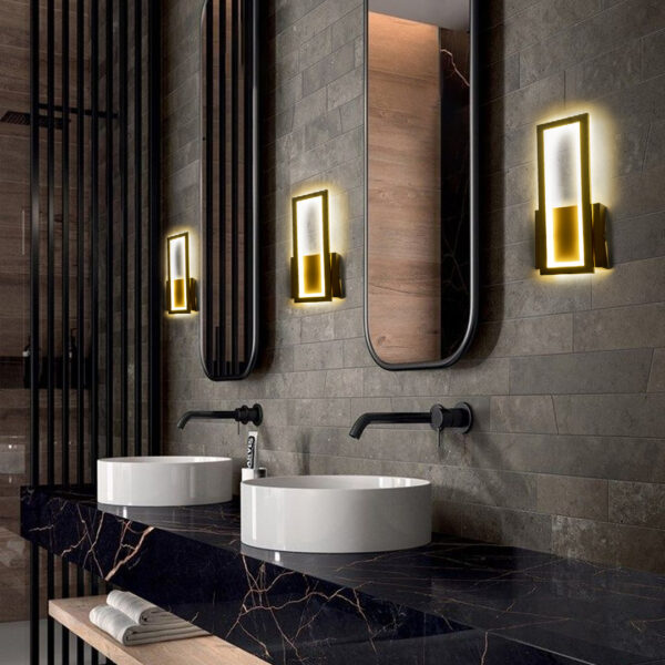 GloboStar® TIARA 61327 Φωτιστικό Τοίχου – Απλίκα Design LED CCT 12W 1440lm 360° AC 220-240V – Εναλλαγή Φωτισμού μέσω Διακόπτη On/Off All In One Ψυχρό 6000k+Φυσικό 4500k+Θερμό 2700k Μ12.5 x Π4 x Υ32cm – Μαύρο – 3 Years Warranty