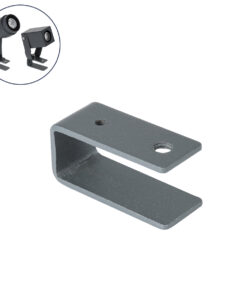 GloboStar® 90476 Βάση Αλουμίνιου για Στήριξη σε Ιμάντα (U) Τοποθέτησης για Σποτ και Προβολείς Αρχιτεκτονικού Φωτισμού Φυτών και Δέντρων Γκρι Ανθρακί Μ4.3 x Π1.8 x Υ2cm