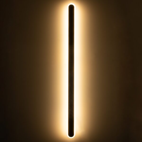 GloboStar® HOUSTON 61350 Φωτιστικό Τοίχου – Απλίκα Design LED CCT 24W 2880lm 360° AC 220-240V – Εναλλαγή Φωτισμού μέσω Διακόπτη On/Off All In One Ψυχρό 6000k+Φυσικό 4500k+Θερμό 2700k Μ6 x Π3 x Υ100cm – Χρυσό – 3 Years Warranty