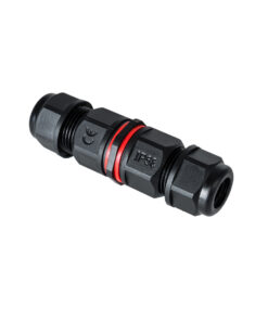 GloboStar® FAST-CONNECT 69920 Διπλός Ι Αδιάβροχος IP68 Σύνδεσμος Ταχείας Σύνδεσης & Διακλάδωσης Καλωδίων – 1 x Είσοδος & 1 x Έξοδος – Εσωτερική Τριπλή Κλέμα με Συμβατή Διατομή Καλωδίων 3 x 0.5mm² έως 3 x 1.5mm² – 450V 16A Max – Φ2.5 x Υ9cm – Μαύρο – 5 Years Warranty