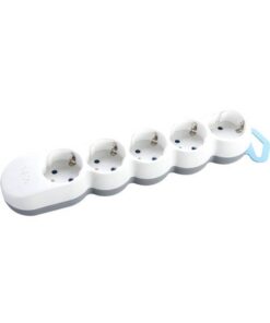 ΠΟΛΥΠΡΙΖΟ 5 ΘΕΣΕΩΝ ΜΕ ΚΑΛΩΔΙΟ ΟΒΑΛ 3X1,5mm 1,5m ΜΕ ΠΡΟΣΤΑΣΙΑ ΕΠΑΦΩΝ EUROLAMP – 147-62402