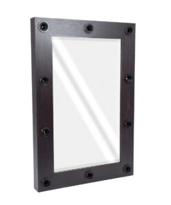GloboStar® MAKEUP MIRROR-60×90-2 Μοντέρνος Καθρέπτης Μακιγιάζ με Πλαίσιο Φυσικού Ξύλου με Διακόπτη On/Off 10 x E27 AC220-240V – Μ60 x Π7 x Υ90cm – Καφέ Wenge