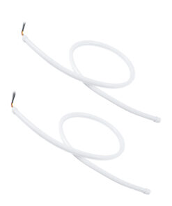 GloboStar® 81726 Σετ 2 ΕΛΑΣΤΙΚΑ – FLEXIBLE DRL + FLASH TURN LIGHT LED CREE COB 85cm 16W 2400lm 360° DC 12V Αδιάβροχα IP65 Πορτοκαλί – Ψυχρό Λευκό 6000K – 2 Χρόνια Εγγύηση