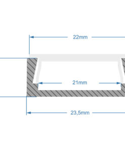 GloboStar® SURFACE-PROFILE 70809-2M Προφίλ Αλουμινίου – Βάση & Ψύκτρα Ταινίας LED με Λευκό Γαλακτερό Κάλυμμα – Επιφανειακή Χρήση – Πατητό Κάλυμμα – Ασημί – 2 Μέτρα – Πακέτο 5 Τεμαχίων – Μ200 x Π2.4 x Υ1.1cm