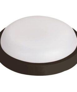 ΦΩΤΙΣΤΙΚΟ ΤΟΙΧΟΥ ΣΤΡΟΓΓΥΛΟ LED 18W Φ200×55 3000K IP54 ΜΑΥΡΟ PLUS EUROLAMP – 145-20031