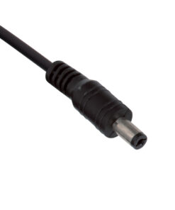 GloboStar® 70749 Καλώδιο Τροφοδοσίας DC 2 Μέτρων από Jack Male 2.1×5.5mm σε 2 x 0.3mm Ατερμάτιστο Καλώδιο Μ200 x Π1.1cm Μαύρο