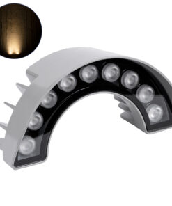 GloboStar® TREELIGHT-WINA 90680 Κυρτή Μπάρα Φωτισμού Wall Washer Ειδική για Φυτά – Δέντρα LED 9W 990lm 30° DC 24V Αδιάβροχο IP65 Μ20.5 x Π5.5 x Υ11cm Θερμό Λευκό 3000K – Ασημί – 3 Years Warranty