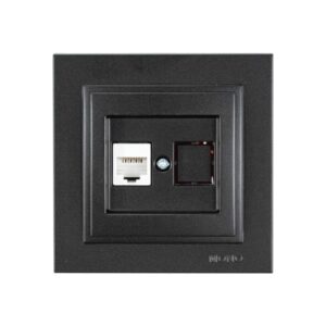 ΠΡΙΖΑ DATA CAT 6 RJ 45 MONH ΜΑΥΡΟ EUROLAMP – 152-10340