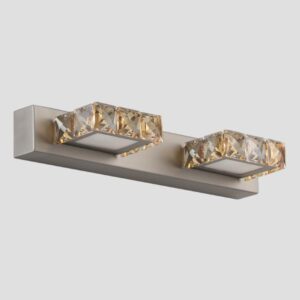 ΦΩΤΙΣΤΙΚΟ ΜΠΑΝΙΟΥ LED 6W 4000Κ ΤΕΤΡΑΓΩΝΟ 2Φ 320X50X116 ΝΙΚΕΛ EUROLAMP 144-80008