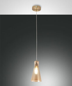 Κρεμαστό Φωτιστικό   Fabas Luce Dafne E27 Μελί     – 3596-40-125