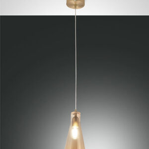 Κρεμαστό Φωτιστικό   Fabas Luce Dafne E27 Μελί     – 3596-40-125