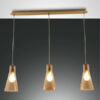 Κρεμαστό Φωτιστικό   Fabas Luce Dafne 3X E27 Μελί     – 3596-47-125