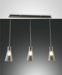 Κρεμαστό Φωτιστικό   Fabas Luce Dafne 3X E27 Φιμέ     – 3596-47-126