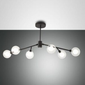 Φωτιστικό Οροφής  Fabas Luce Dalila 6X G9  Μαύρο     – 3541-61-101