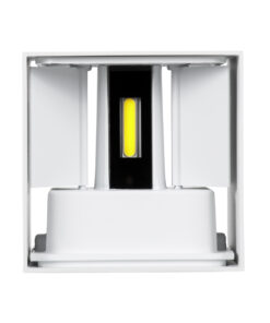 GloboStar® AXIS-S 60566 Φωτιστικό Τοίχου – Απλίκα Αρχιτεκτονικού Φωτισμού Εσωτερικού/Εξωτερικού Χώρου Up & Down LED 10W 1250lm 10 έως 60° AC 220-240V Αδιάβροχο IP65 Μ10 x Π10 x Υ10cm – Ψυχρό Λευκό 6000K – Λευκό – Bridgelux Chip – 3 Χρόνια Εγγύηση