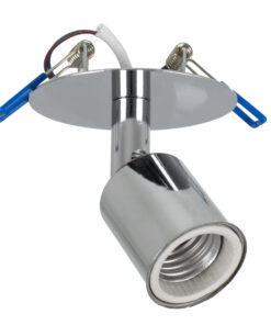 GloboStar® SARA 00850 Μοντέρνο Χωνευτό Φωτιστικό Οροφής / Τοίχου Μονόφωτο 1xE27 Μεταλλικό Ασημί Νίκελ Φ8 x Υ8.5cm