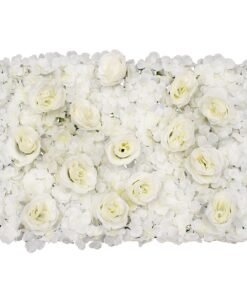 GloboStar® 78311 Συνθετικό Πάνελ Φυλλωσιάς – Κάθετος Κήπος Τριαντάφυλλο – Ορτανσία Μ60 x Υ40 x Π7cm