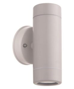 ΑΠΛΙΚΑ ΤΟΙΧΟΥ UP-DOWN ΣΤΡΟΓΓΥΛΗ ΠΛΑΣΤΙΚΗ IP65 GU10 ΛΕΥΚΗ EUROLAMP 145-82054