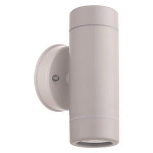 ΑΠΛΙΚΑ ΤΟΙΧΟΥ UP-DOWN ΣΤΡΟΓΓΥΛΗ ΠΛΑΣΤΙΚΗ IP65 GU10 ΛΕΥΚΗ EUROLAMP 145-82054